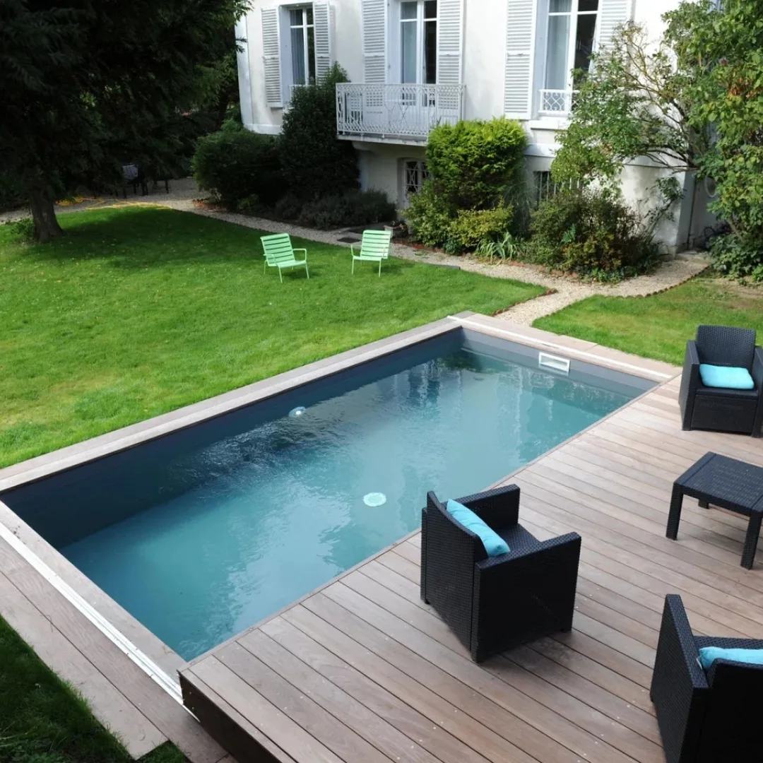 Раздвижная терраса для бассейна в Великом Новгороде